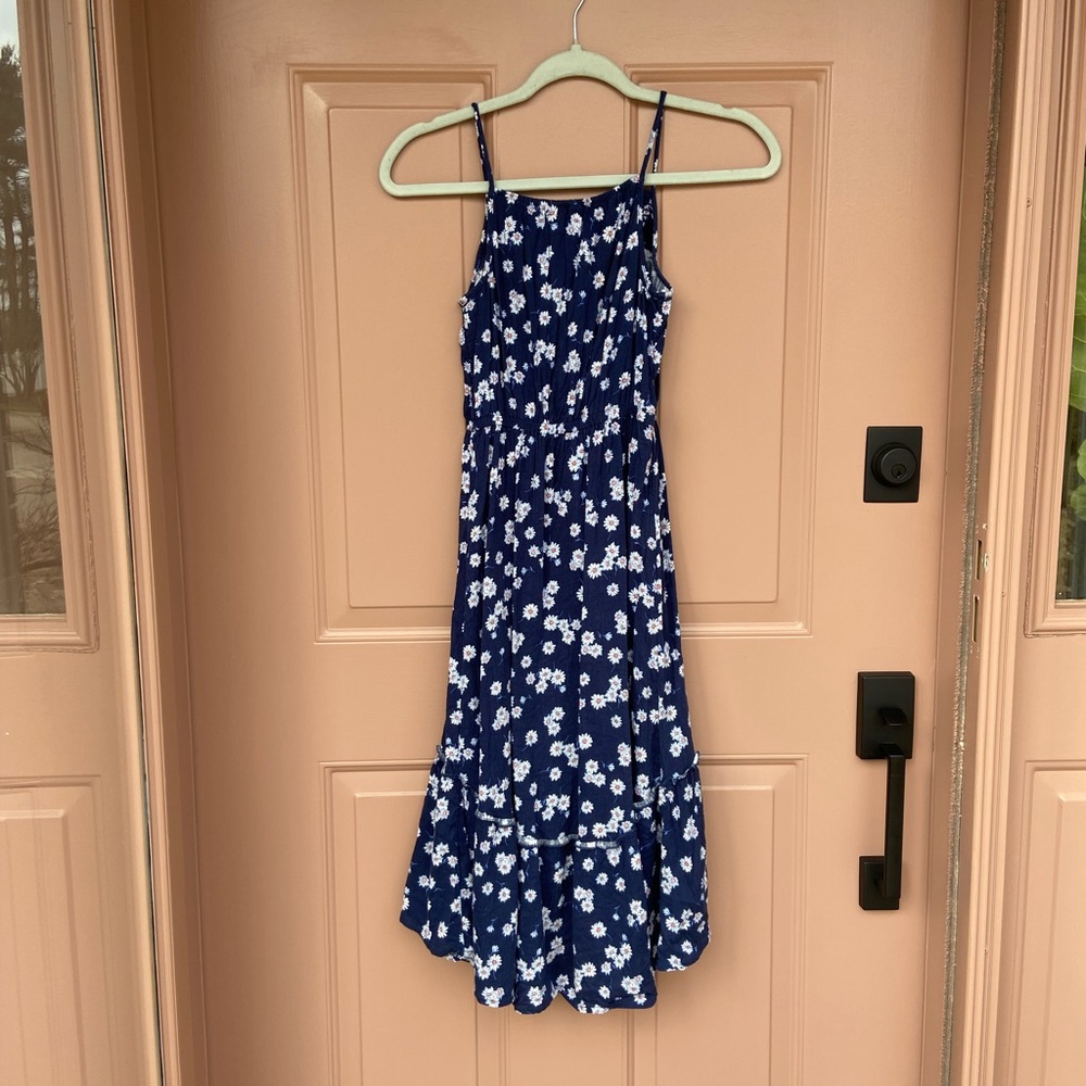 SO Blue Sundress Sleeveless Halter Casual